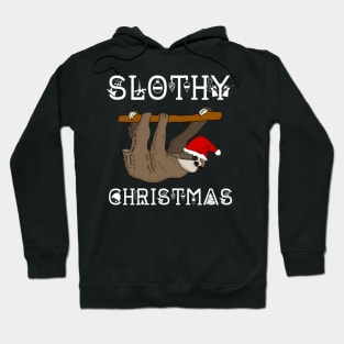 Santa Sloth Slothy Christmas Funny Gift Hoodie